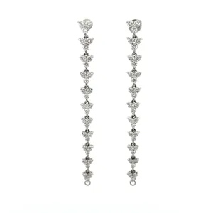 18k White Gold Diamond Convertible Flower Earrings