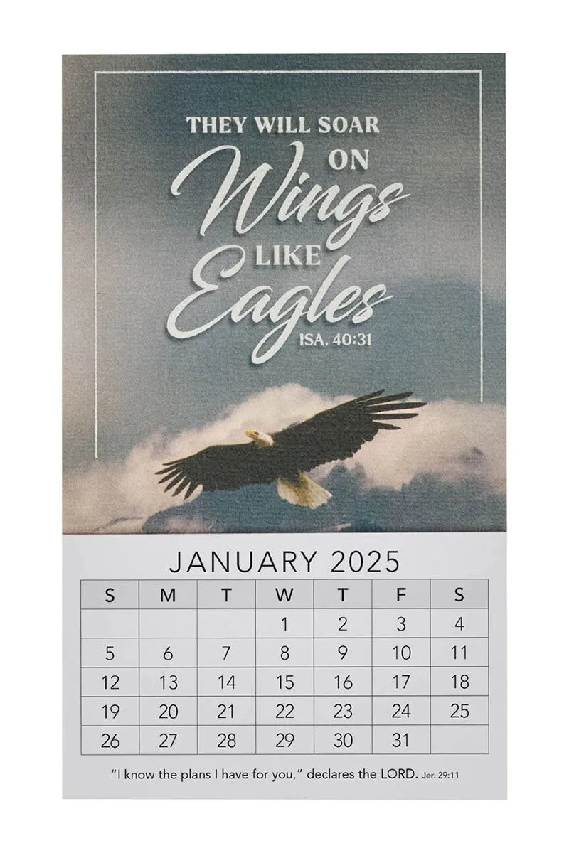 2025 Wings Like Eagles Mini Magnetic Calendar