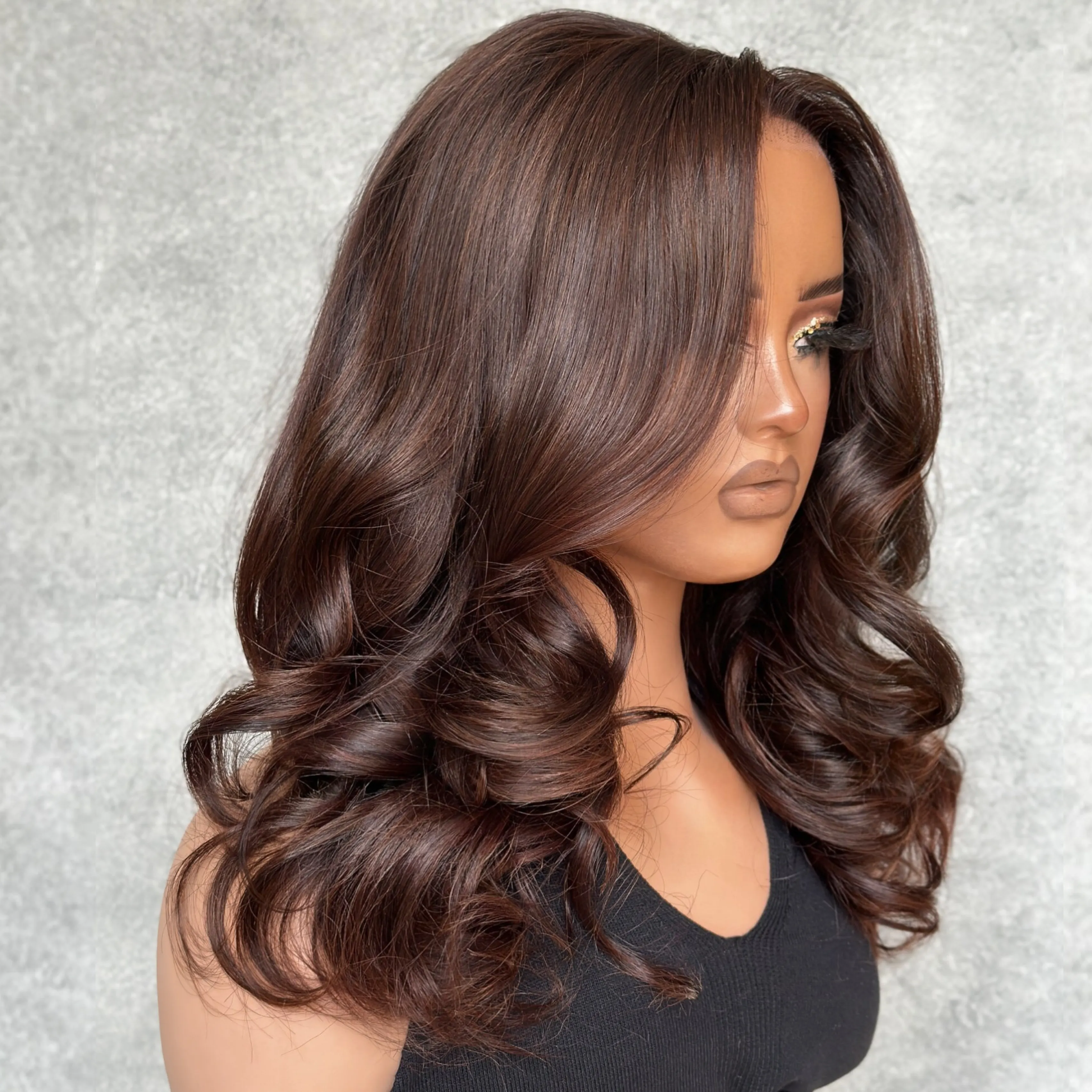 #4 Dark Brown Glueless Body Wave Lace Closure Wig