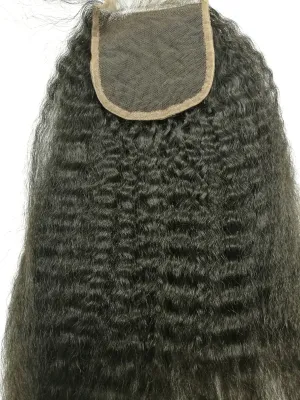 4"x4" Lace Closure- KINKY STRAIGHT