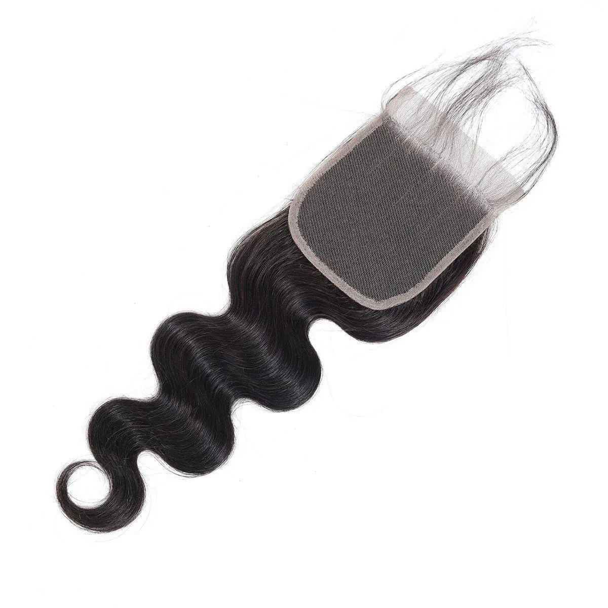 4X4 Free Part Closure Body Wave #1B