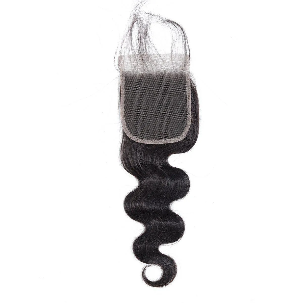 4X4 Free Part Closure Body Wave #1B