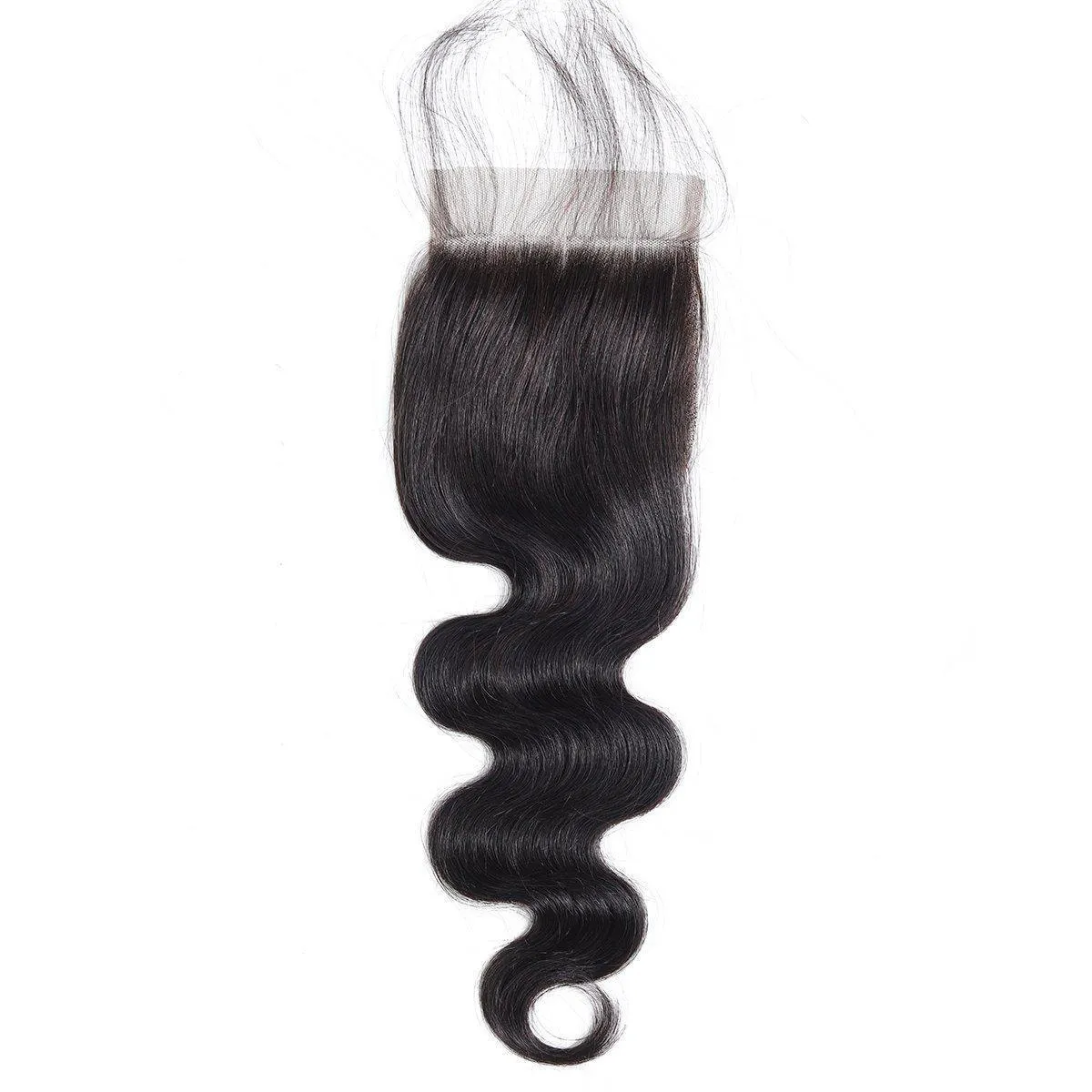 4X4 Free Part Closure Body Wave #1B