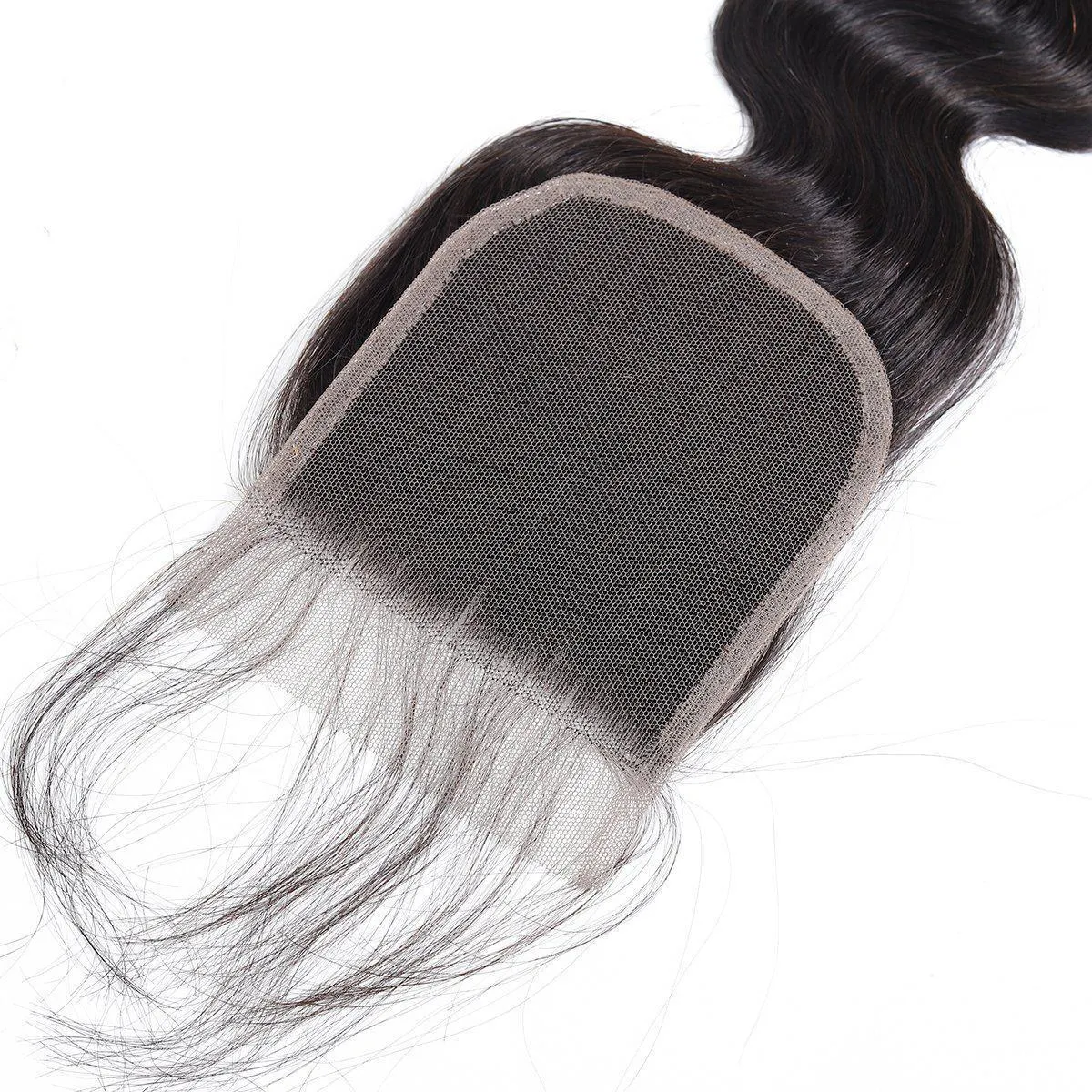 4X4 Free Part Closure Body Wave #1B