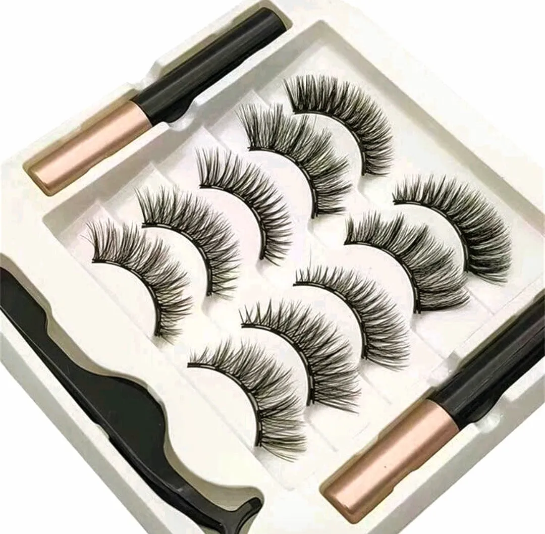 5 Pair 3D Magnetic Natural Eyeliner & Eyelashes Kit