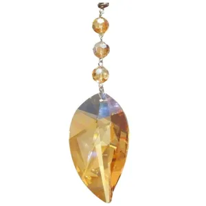 5" CHAMPAGNE CRYSTAL LEAF -  Magnetic Chandelier Crystal (Set/1)
