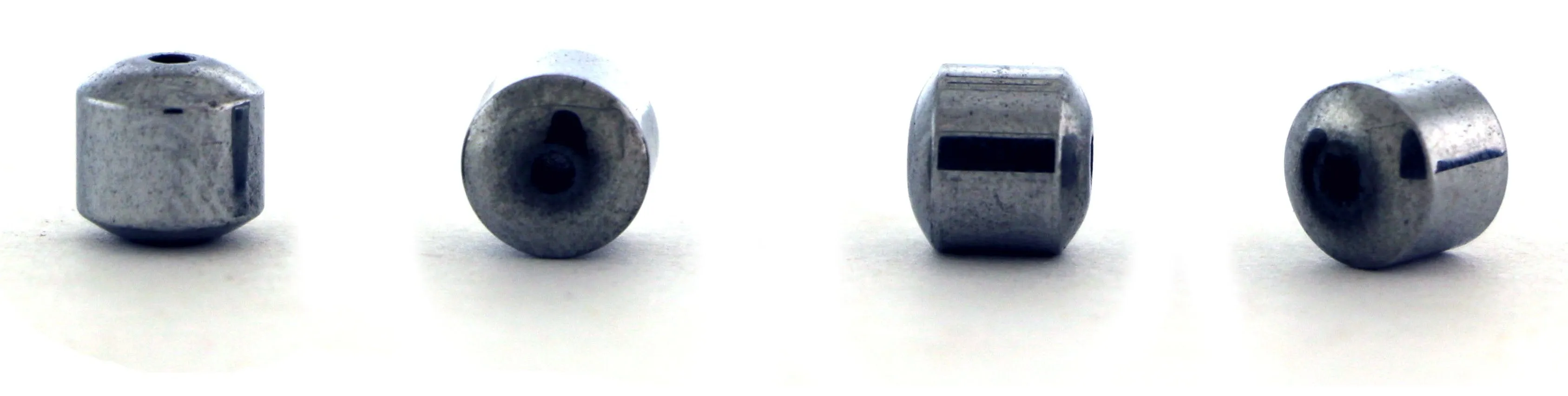 6mm Magnetic Hematite Silverplated Drum MH64