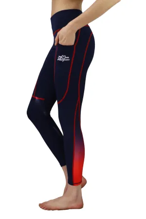 7007 - RunTheBluegrass Ombre Cell Phone Pocket Legging/Navy - FINAL SALE