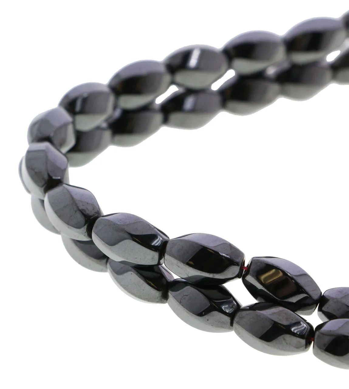 8X12mm Magnetic Hematite Hex Twist MH28