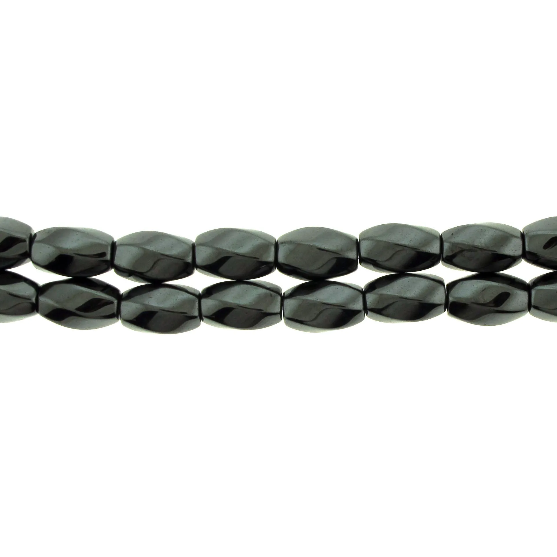 8X12mm Magnetic Hematite Hex Twist MH28