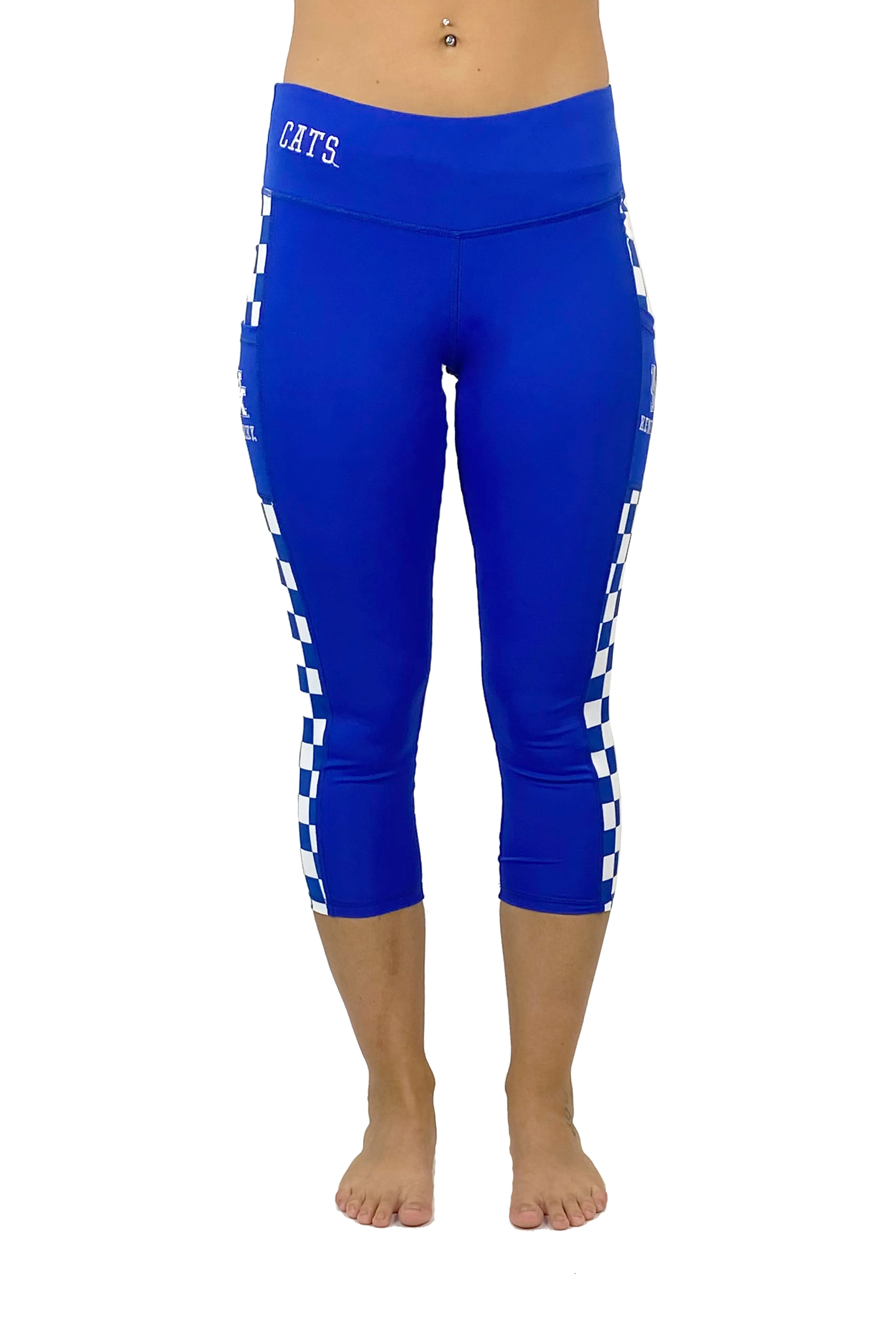 903- University of Kentucky "Victory" Cell Phone Pocket Capri / Blue