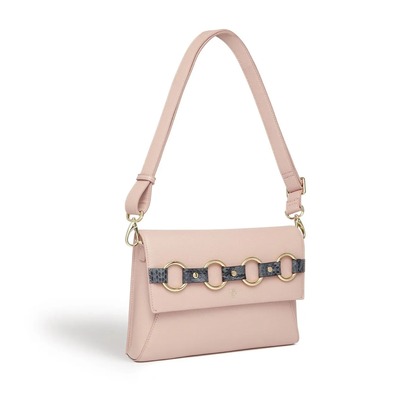 Alder Vegan Leather Clutch Crossbody Bag | Pink Nude