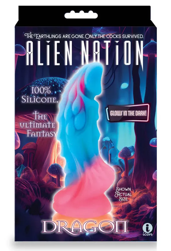 Alien Nation Dragon Silicone Glow in the Dark Creature  - Multicolor