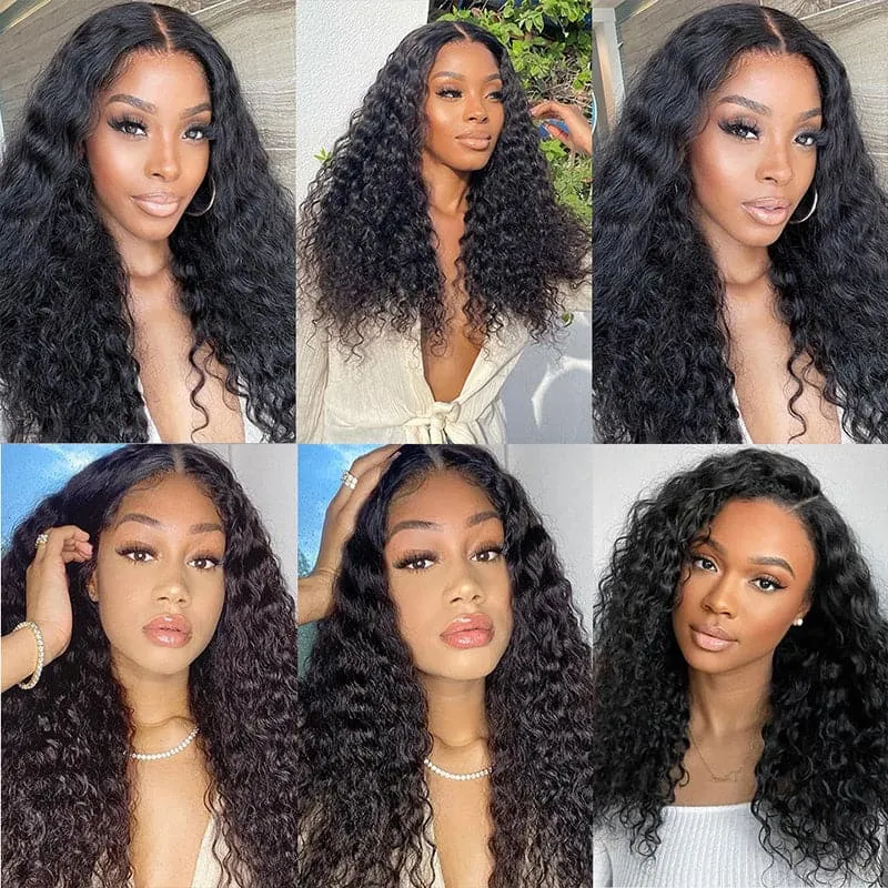 Alipop 4x4 HD Lace Closure Wigs Water Wave Wig Pre Plucked Glueless Human Hair Wig