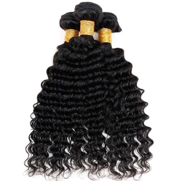 Alipop Hair Deep Wave 3 Bundles Pony Tail Weave 100% Unprocessed Human Hair