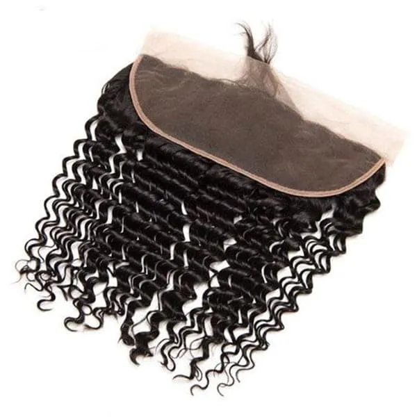 Alipop Hair Deep Wave 3 Bundles with Frontal 100% Virgin Human Hair  Natural Color