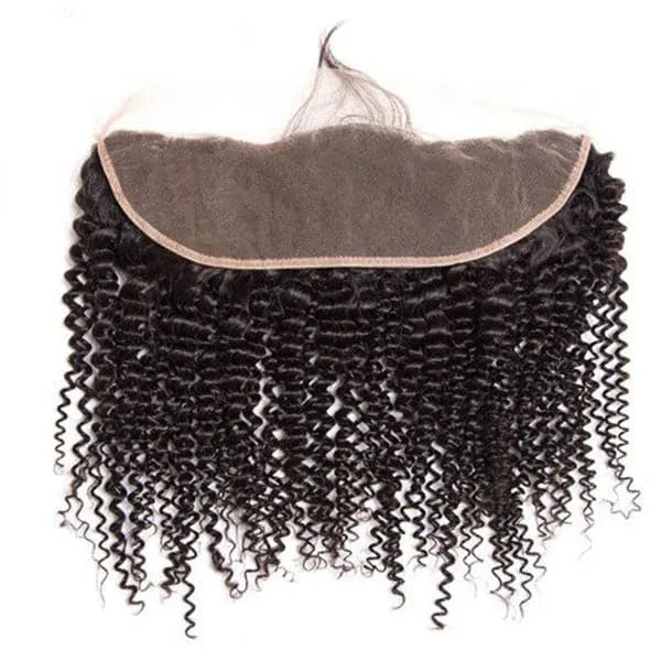 Alipop Hair Kinky Curly Human Hair Bundles 3 Bundles With Frontal 100% Unprocessed Virgin Kinky Curly Hair Bundles Natural Color