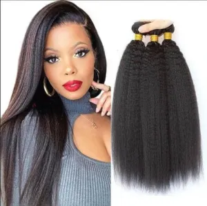 Alipop Hair Kinky Straight 3 Bundles 100% Unprocessed Human Hair