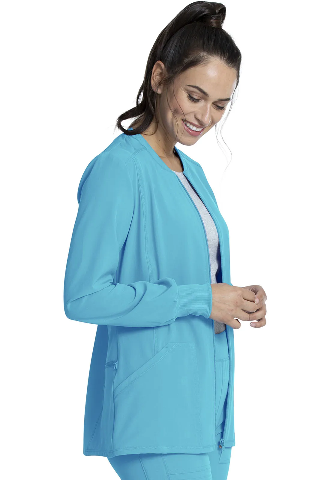 Allura CKA384 Zip Front Jacket Teal Blue