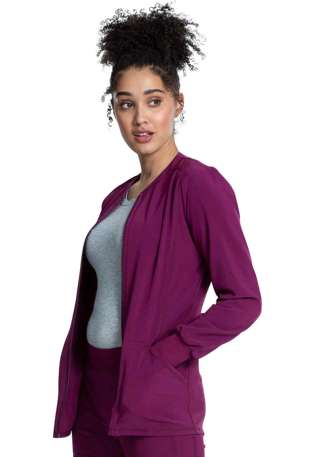 Allura CKA384 Zip Front Jacket Wine