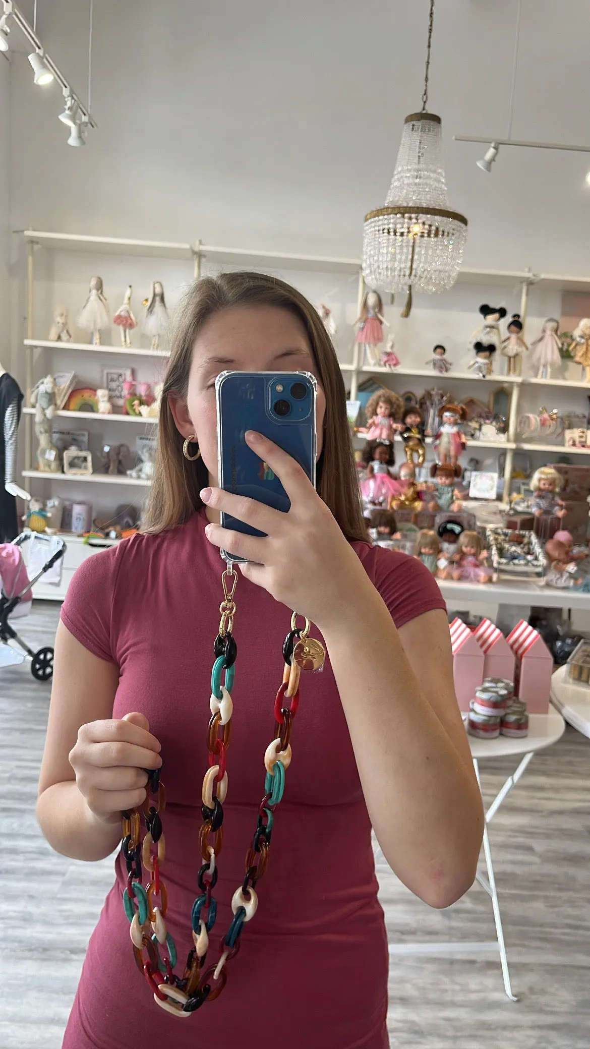 Amber Cell Phone Jewelry Chain (multicolored)