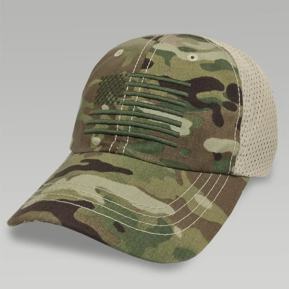 American Flag Mesh Hat (Camo)