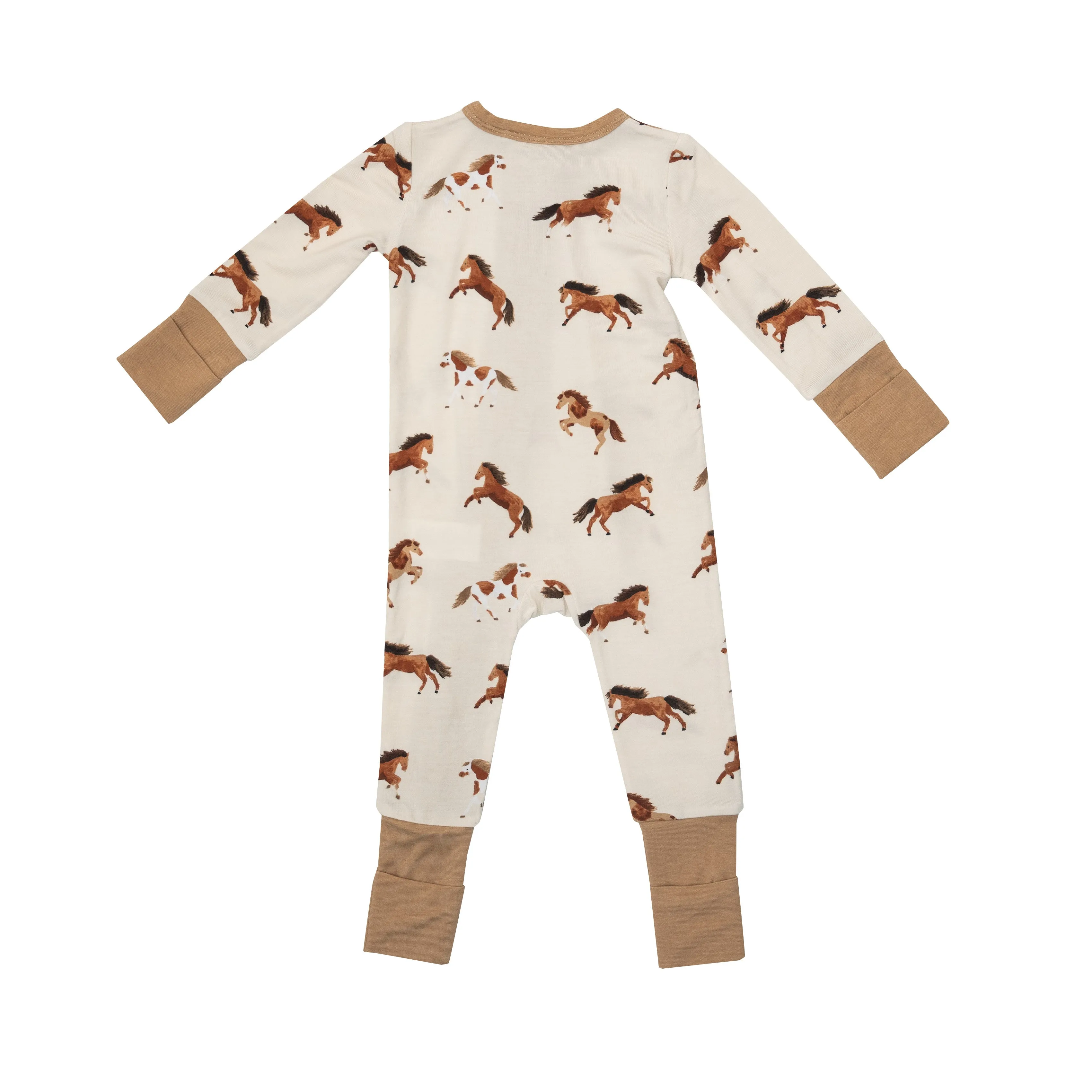 Angel Dear Horses 2 Way Zipper Romper
