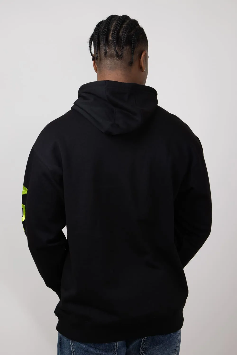 Ariat Rebar Graphic Hoodie for Men in Black/Lime | 10032993-BLACKLIME