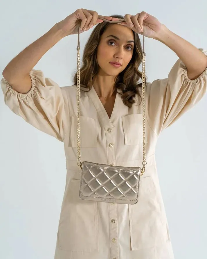 ARLINGTON MILNE Sarah Crossbody - Gold
