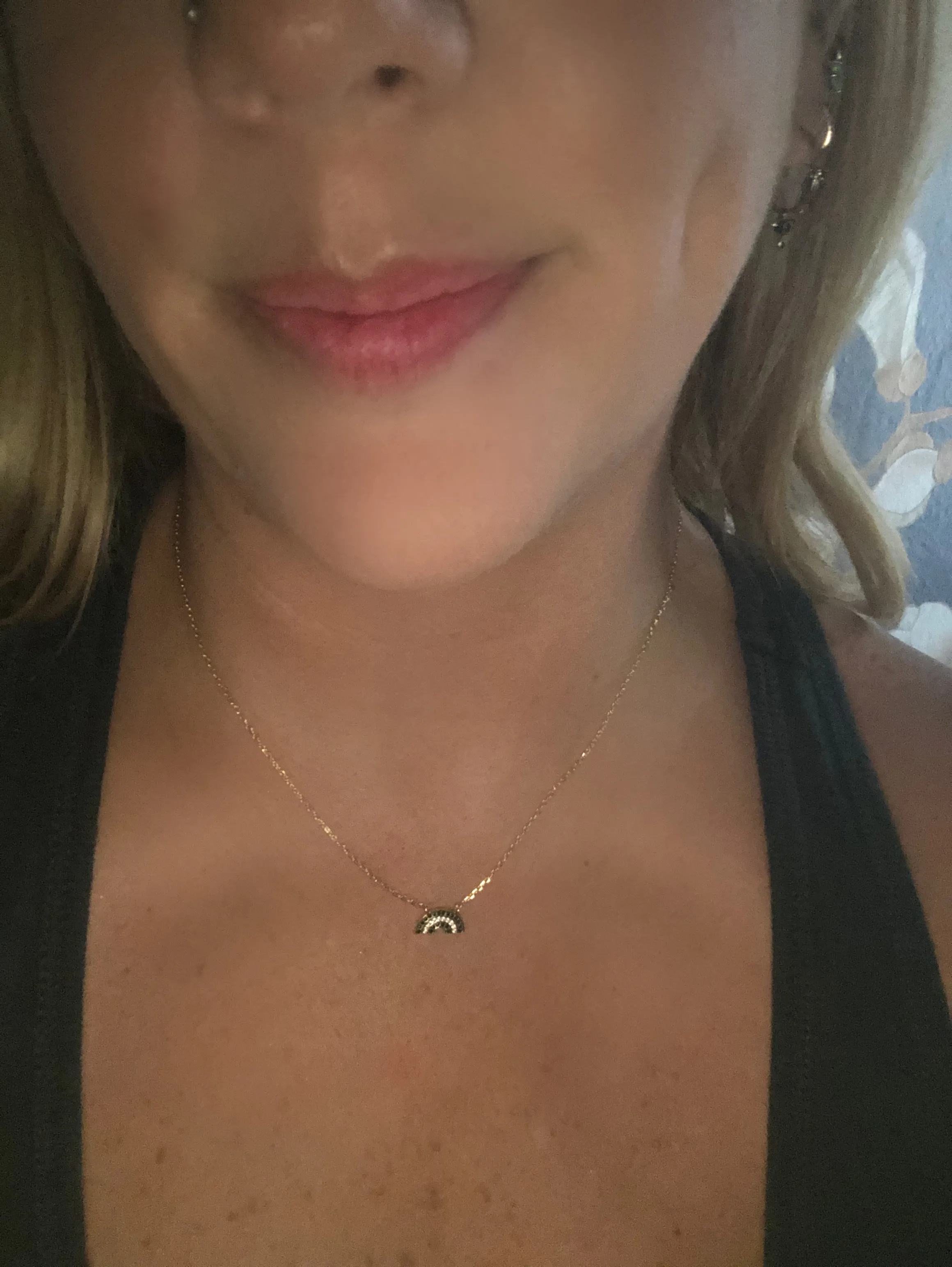 Atelier All Day 14K Gold Vermeil Black and Gold CZ Rainbow Pendant