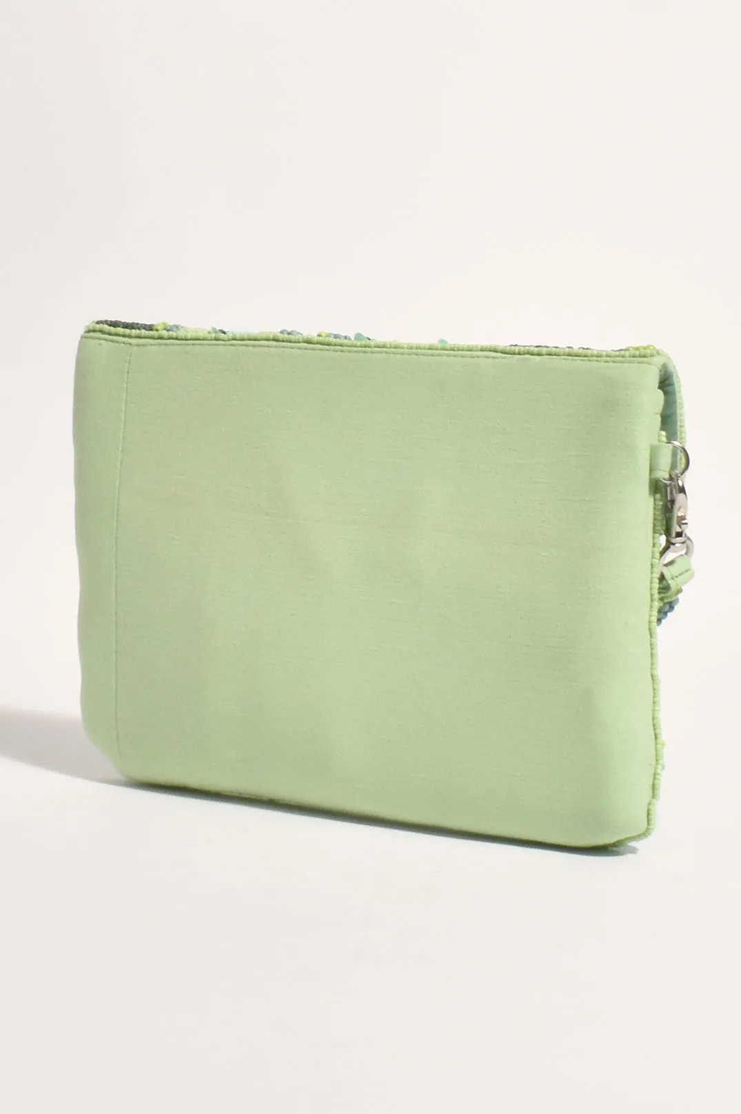 AVA-2607MINT BEADED CLUTCH