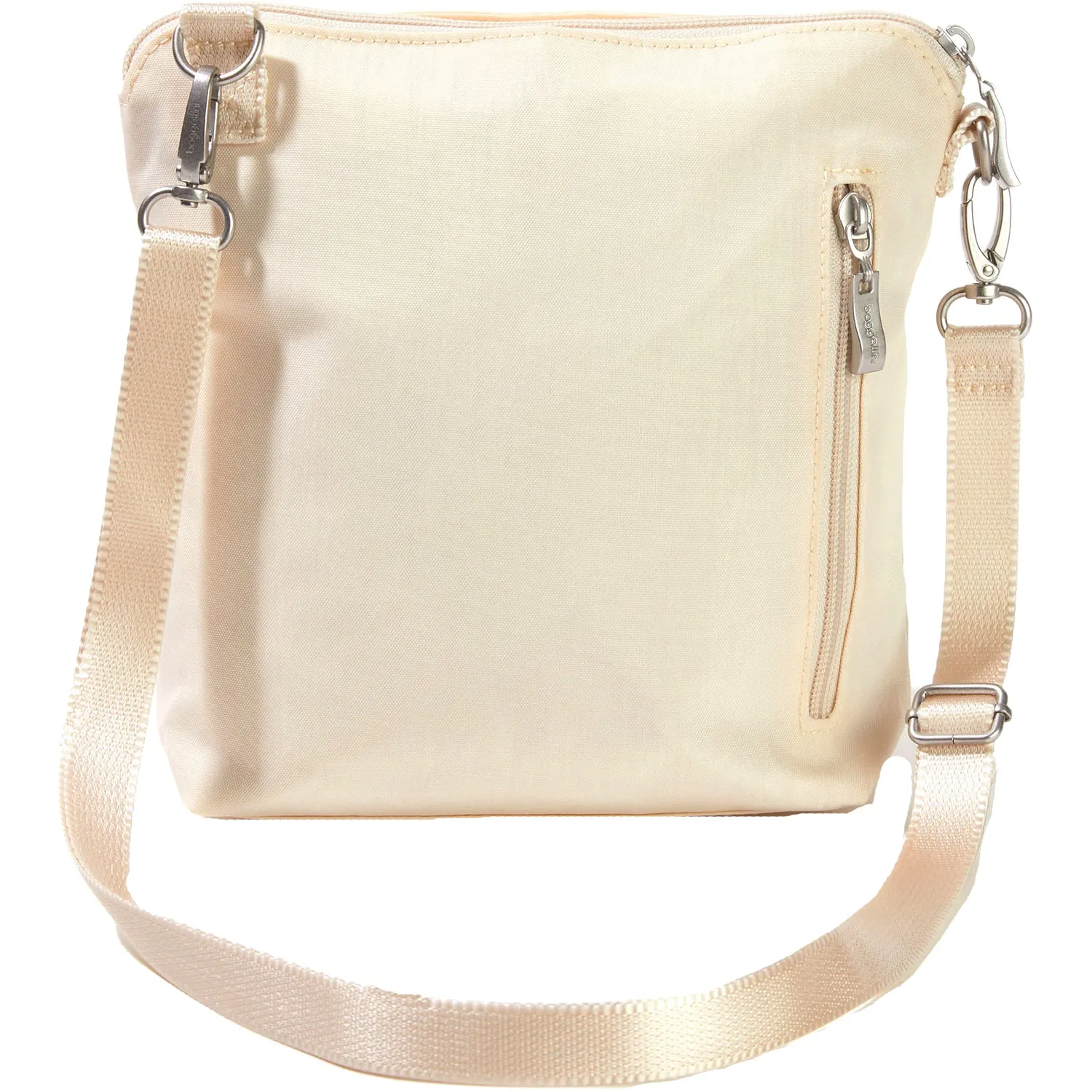 Baggallini Modern Pocket Crossbody Light Beige Faux Shearling