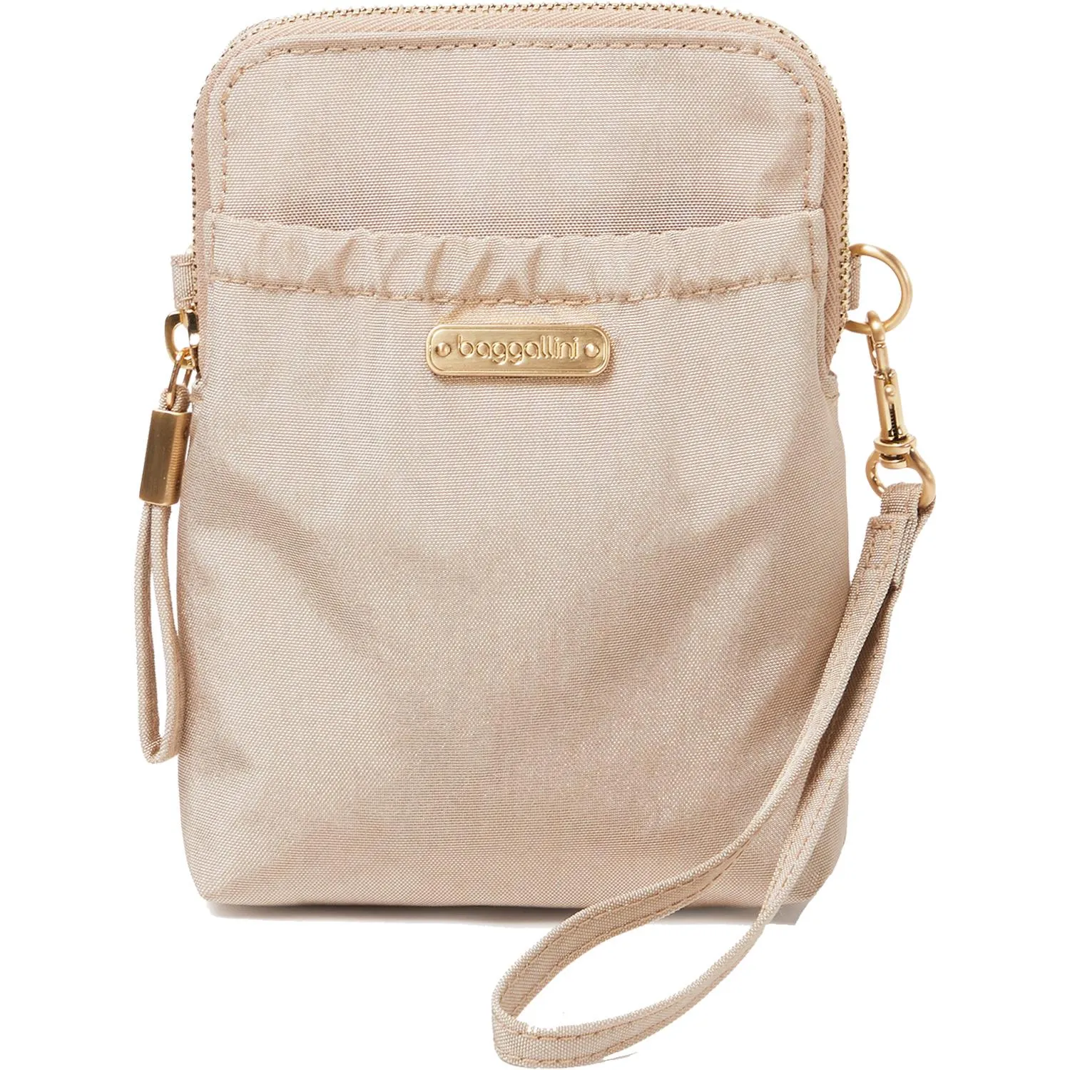 Baggallini RFID Bryant Pouch Holiday Edition Champagne Shimmer Nylon