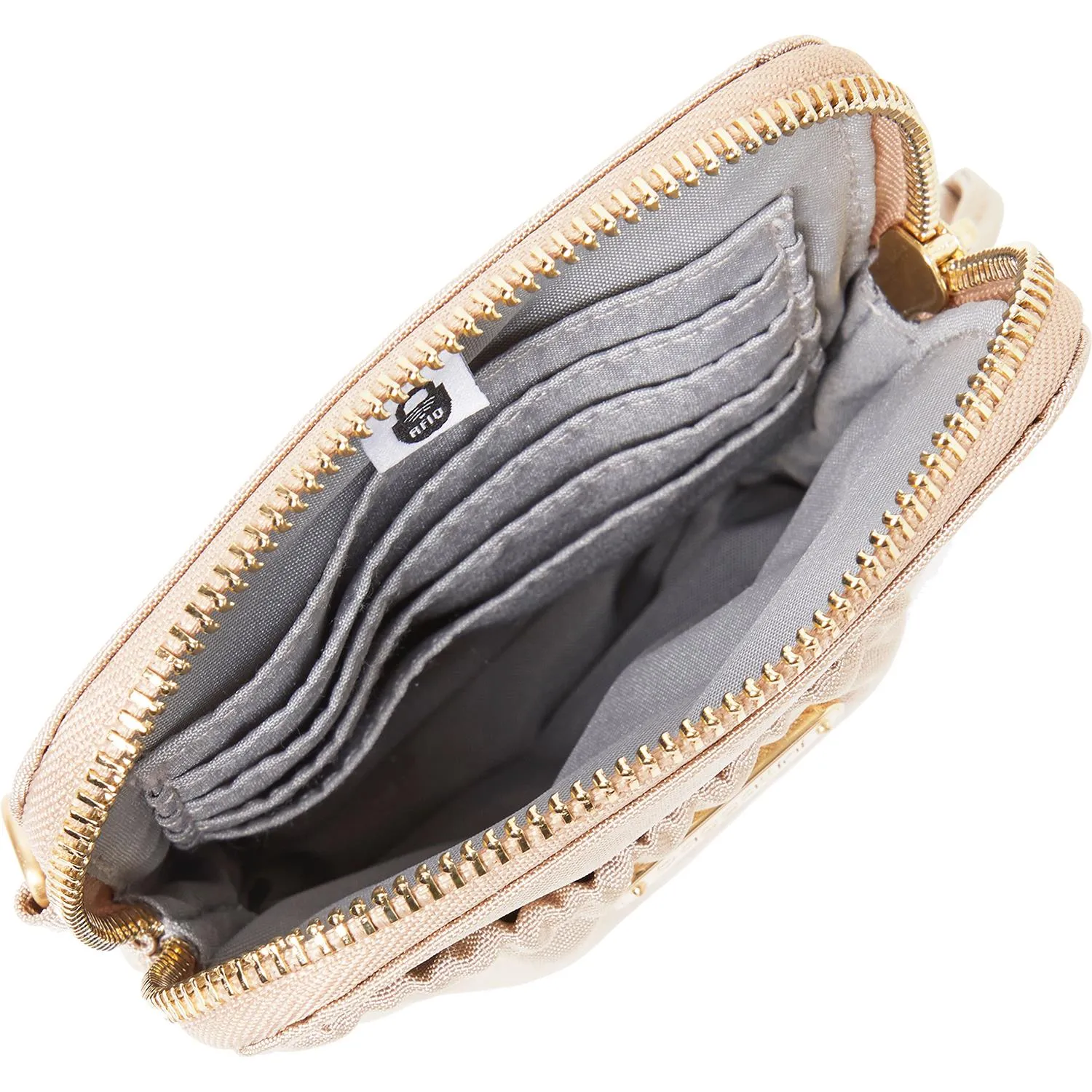 Baggallini RFID Bryant Pouch Holiday Edition Champagne Shimmer Nylon