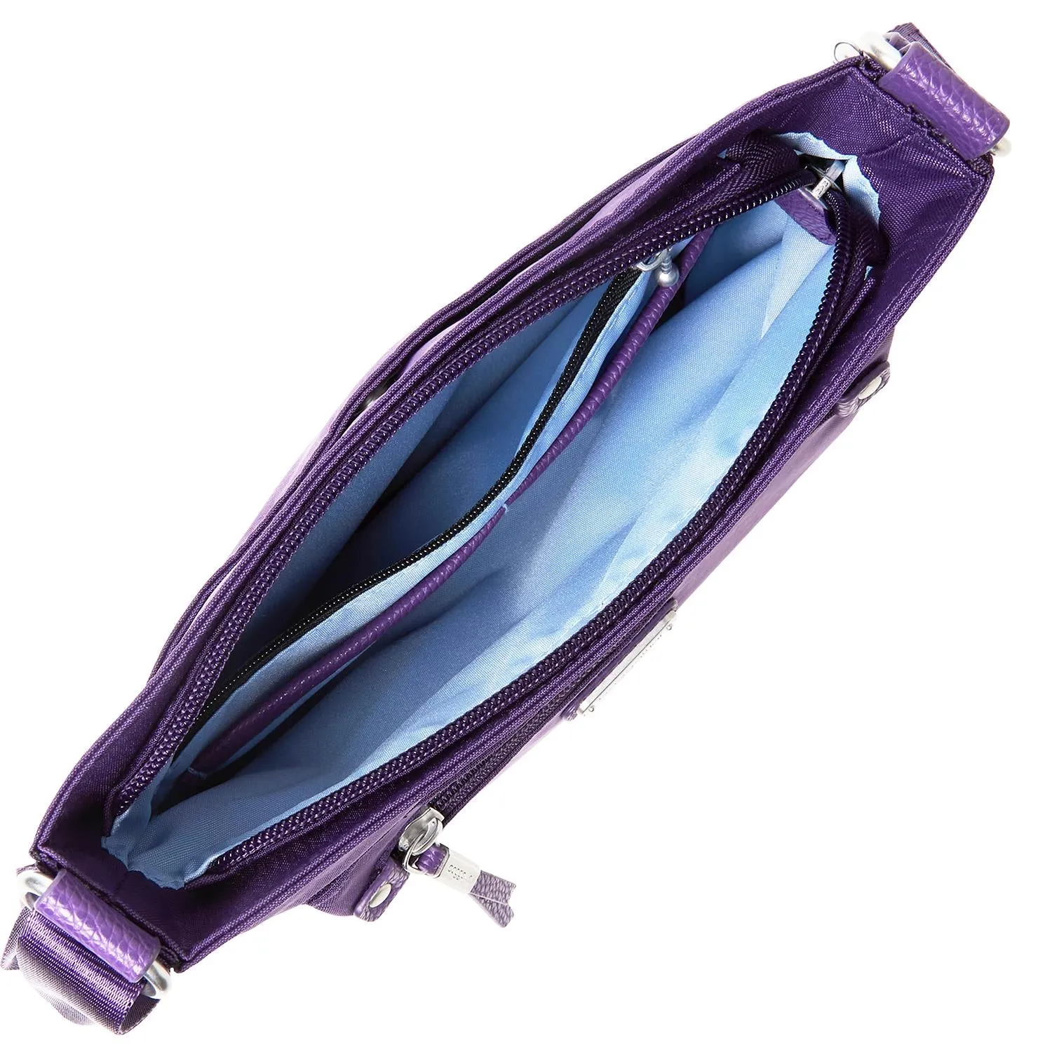 Baggallini Uptown Bagg with RFID Phone Wristlet Grape Jelly Nylon