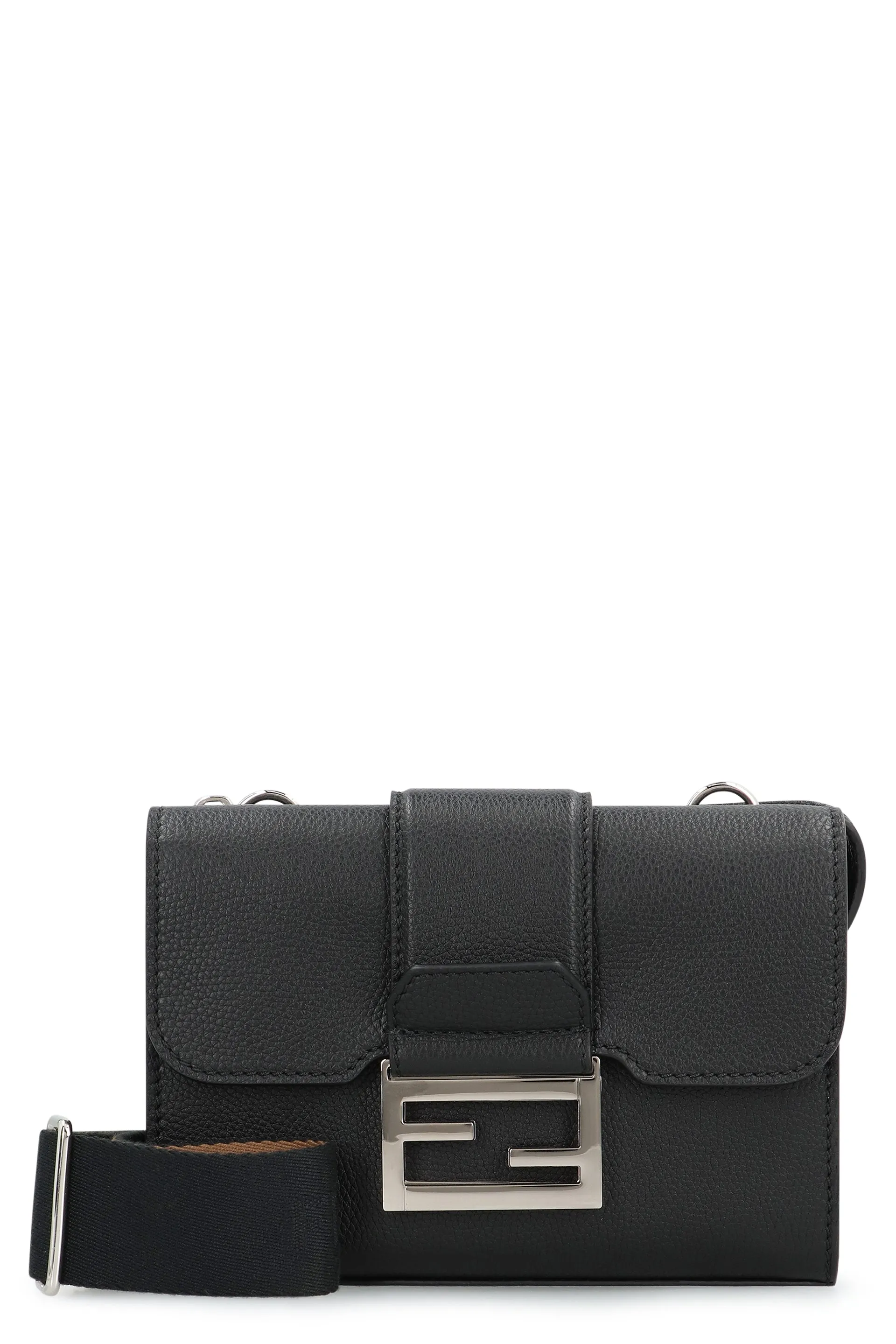 Baguette Double leather crossbody bag