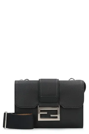 Baguette Double leather crossbody bag