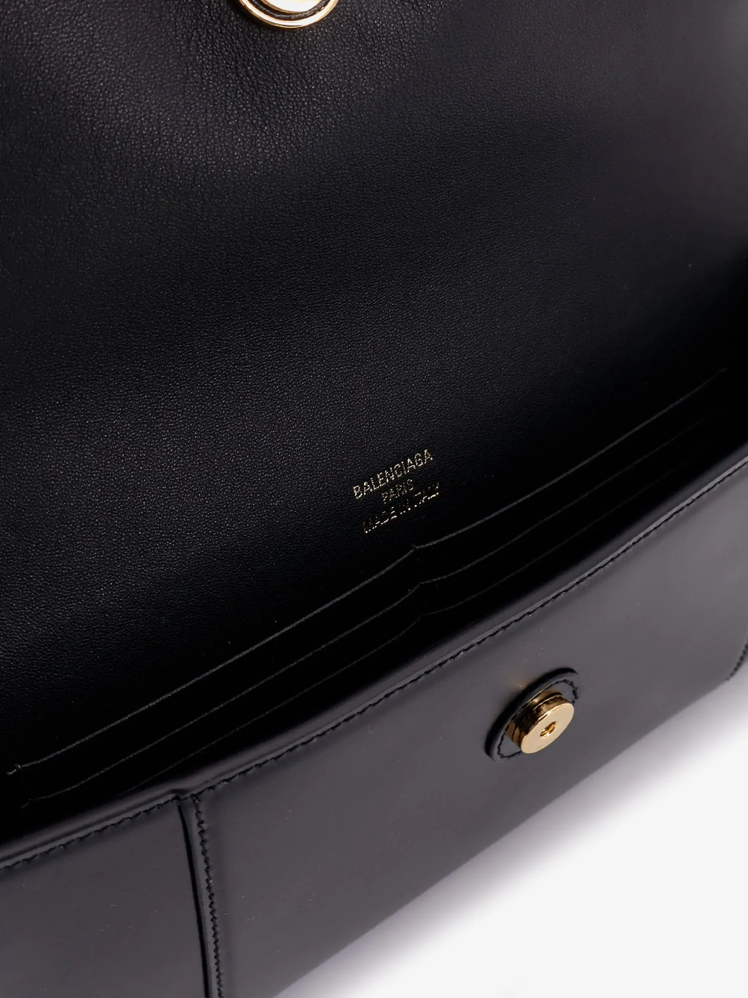 Balenciaga Horglss Poch Leather Handbag