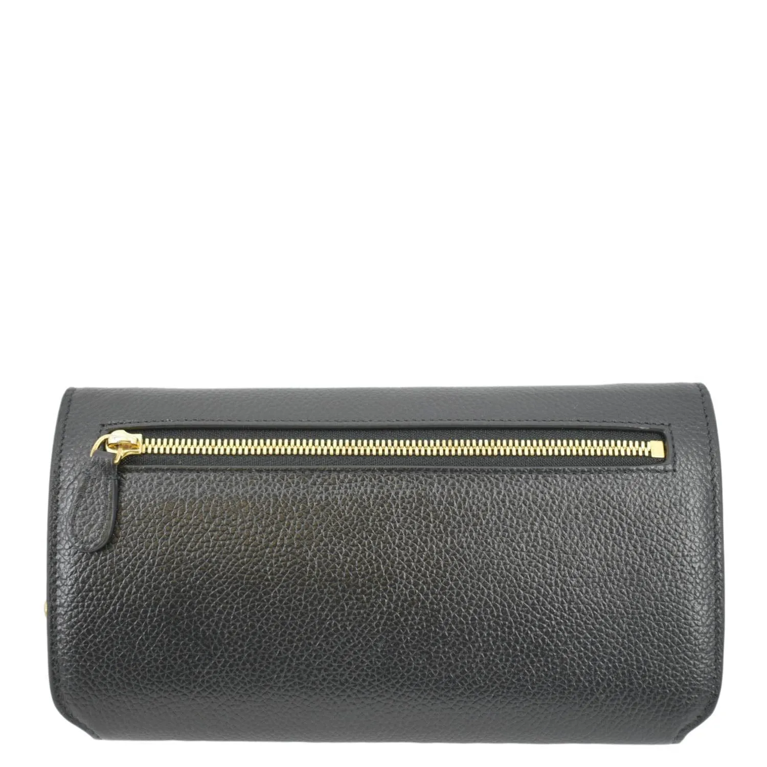 BALENCIAGA Wallet on Chain Leather Shoulder Bag Black