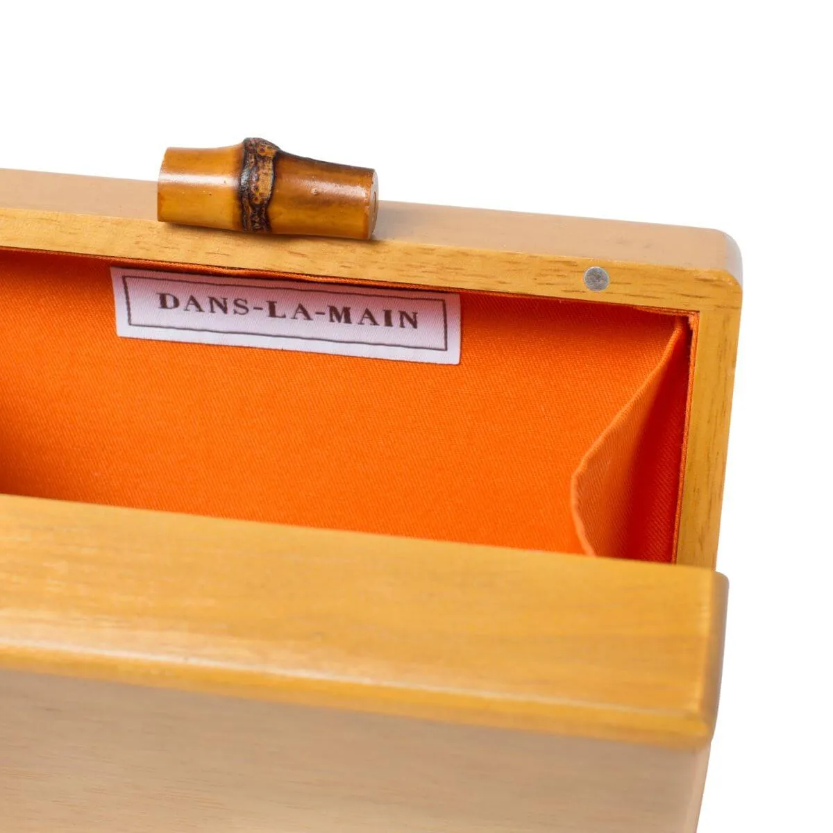 Bamboo Clasp Wood Clutch