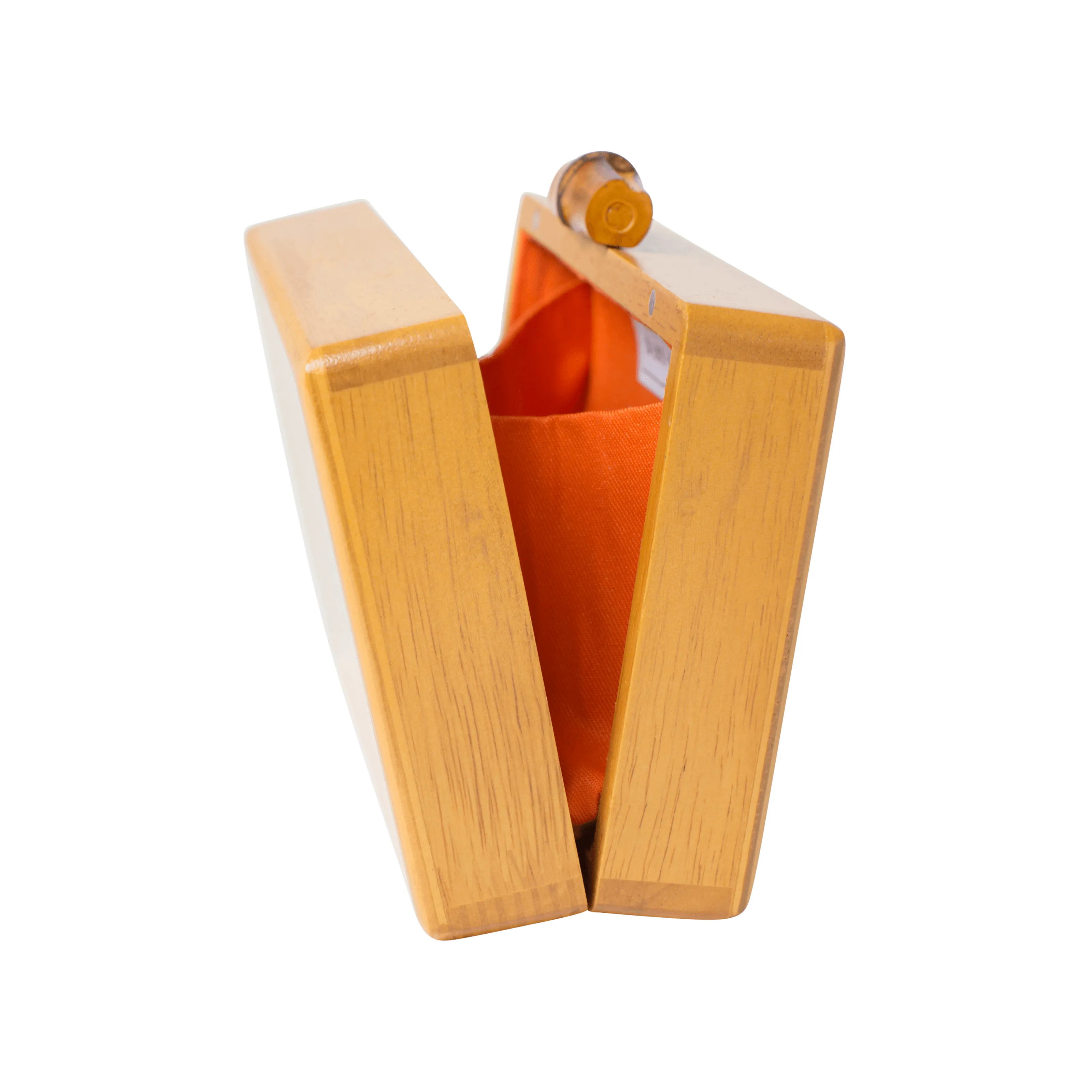 Bamboo Clasp Wood Clutch