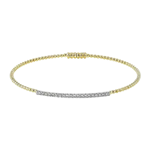 Bangle in 18k Gold with Diamonds