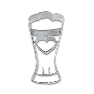 Beer Glass Cookie Cutter Embossed 8.5cm