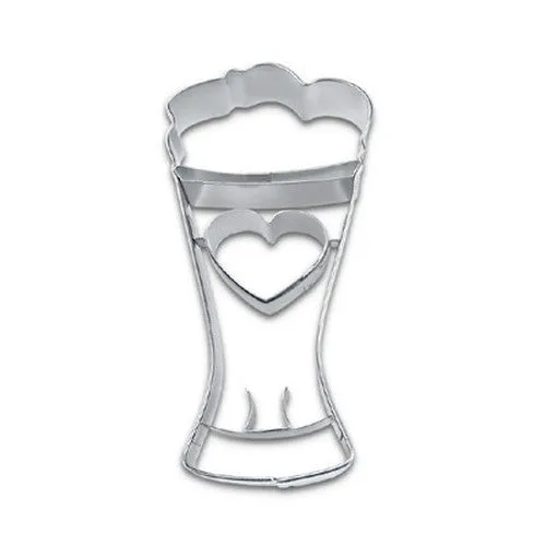 Beer Glass Cookie Cutter Embossed 8.5cm