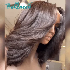 BeQueen “Lidiya” Perruque Longue Lisse avec Lace Closure 5X5