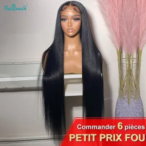 BeQueen “Mina” Perruque Longue Lisse avec Lace Closure Petit Prix FOU