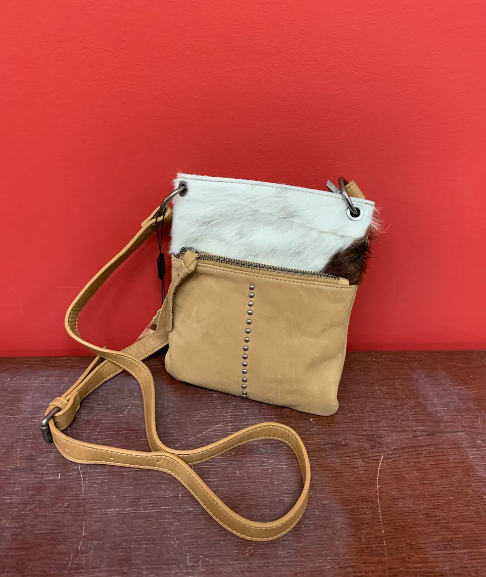BGRLC-L101TN Crossbody - Tan Leather/Hair