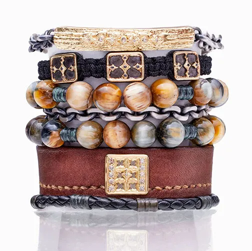 Black Braided Leather Bracelet