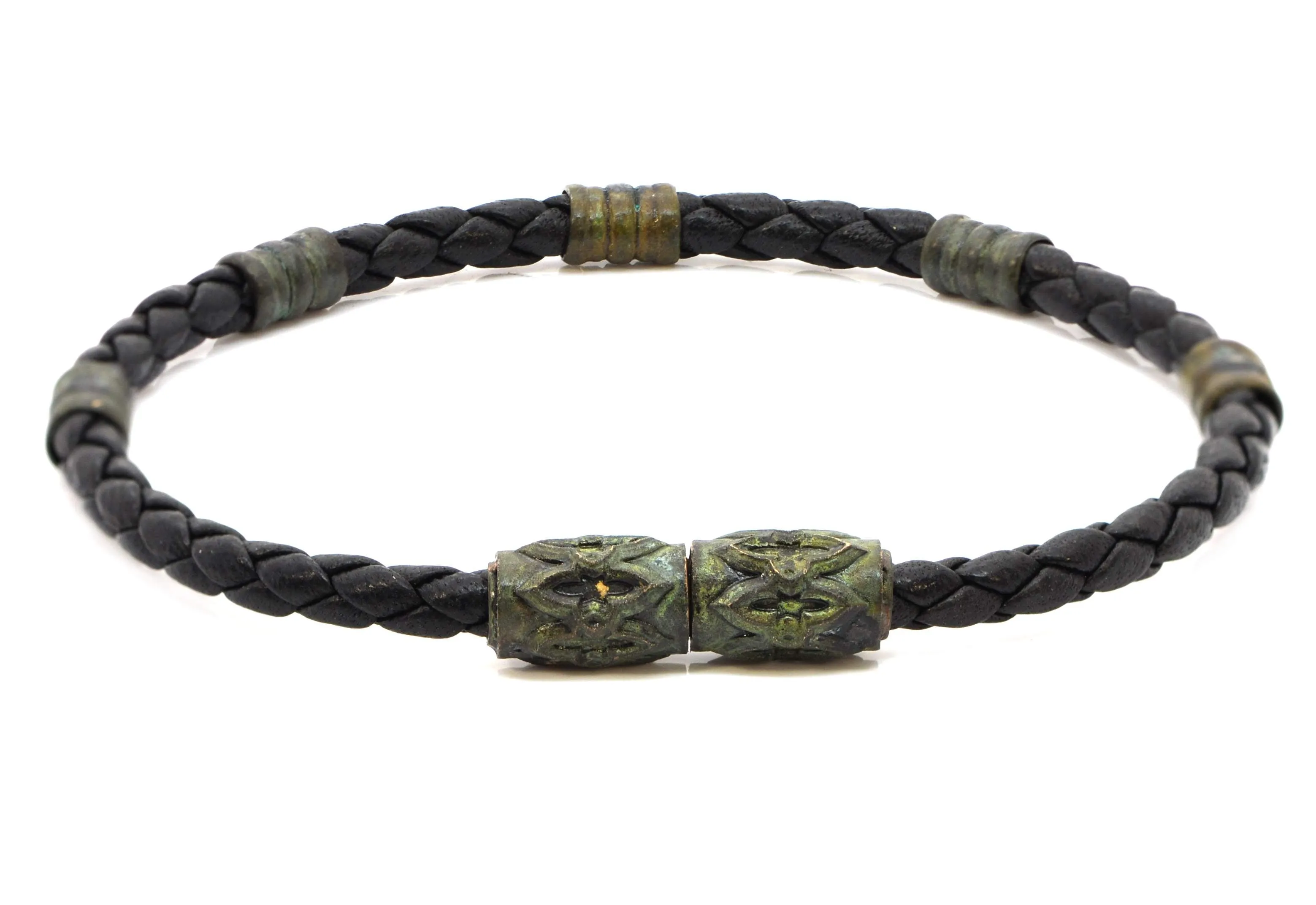 Black Braided Leather Bracelet