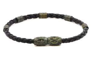Black Braided Leather Bracelet